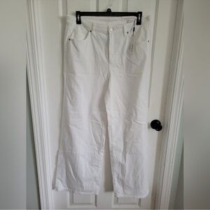 White Wide-Leg Jeans